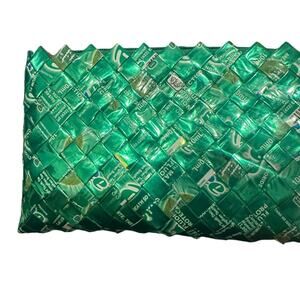 Recycled green gum wrapper clutch